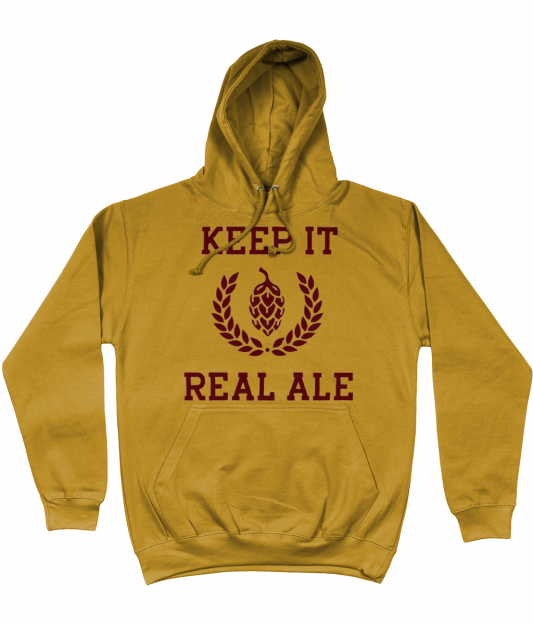 Keep It Real Ale Hoodie - Mustard